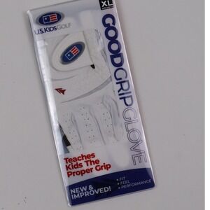 U.S. Kids Golf GoodGrip Glove White Leather Youth RH Golfer XL NWT